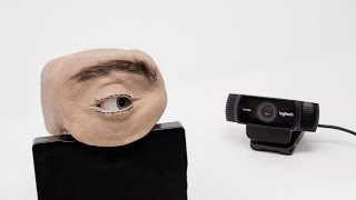 creepy webcam that looks like part of a human face