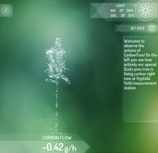 a virtual wireframe image of a tree
