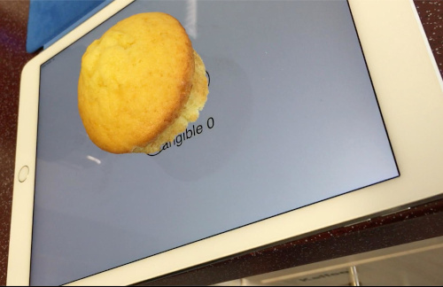 muffin on an iPad